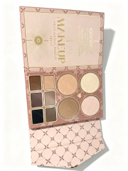 IGOODCO Luxury Book Style All In One Full Makeup Kit | Double Eyeshadow + Blush + Highlight Contour + Cream Concealer + Eyebrow Powder + Lip Gloss Complete Professional Makeup Gift Set