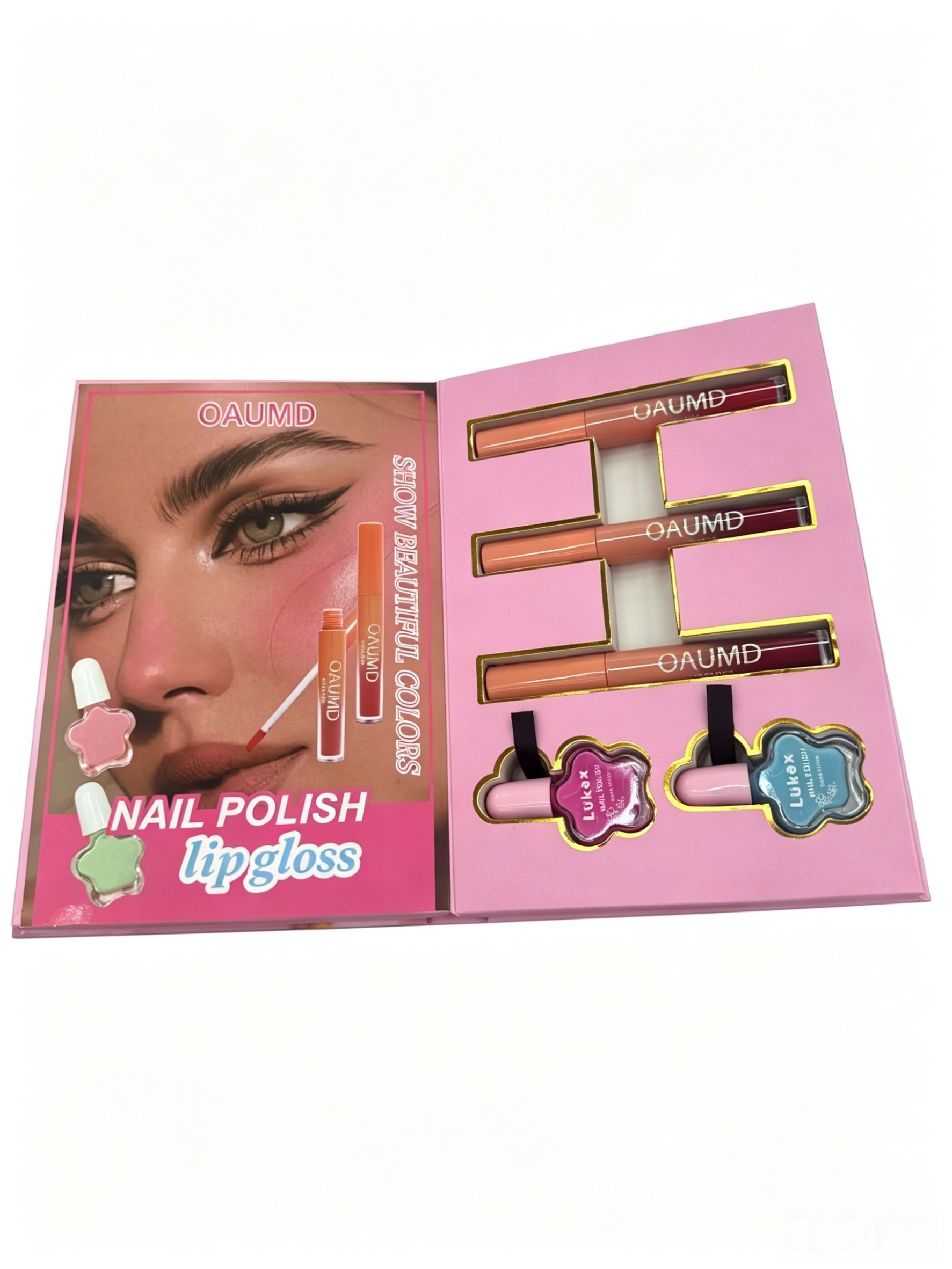 OAUMD All-in-One Beauty Makeup Set, 24 Shades Eyeshadow Palette, Lip Gloss & Nail Polish Kit, Matte Shimmer Eye Shadow, Complete Cosmetic Gift Box for Daily Makeup & Party Looks