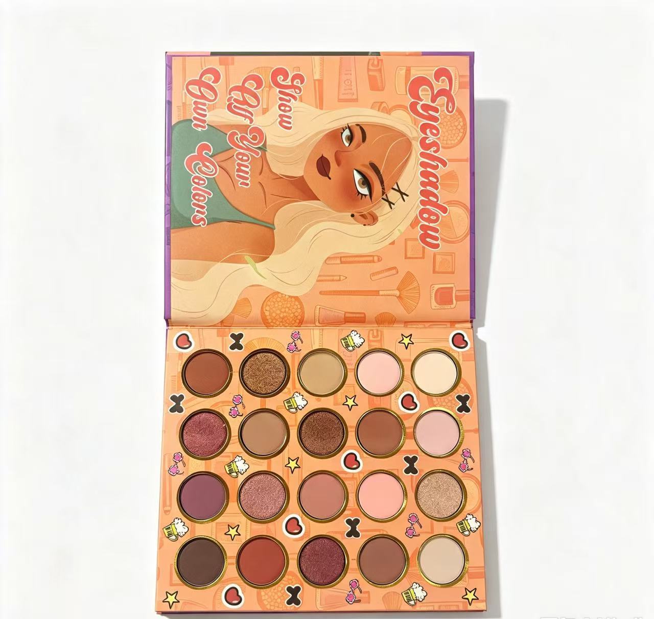 MifaSolar 4 in 1 Multi Makeup Palette | Eyeshadow, Blush & Contour Powder, Matte Shimmer Glitter Eye Makeup Palette