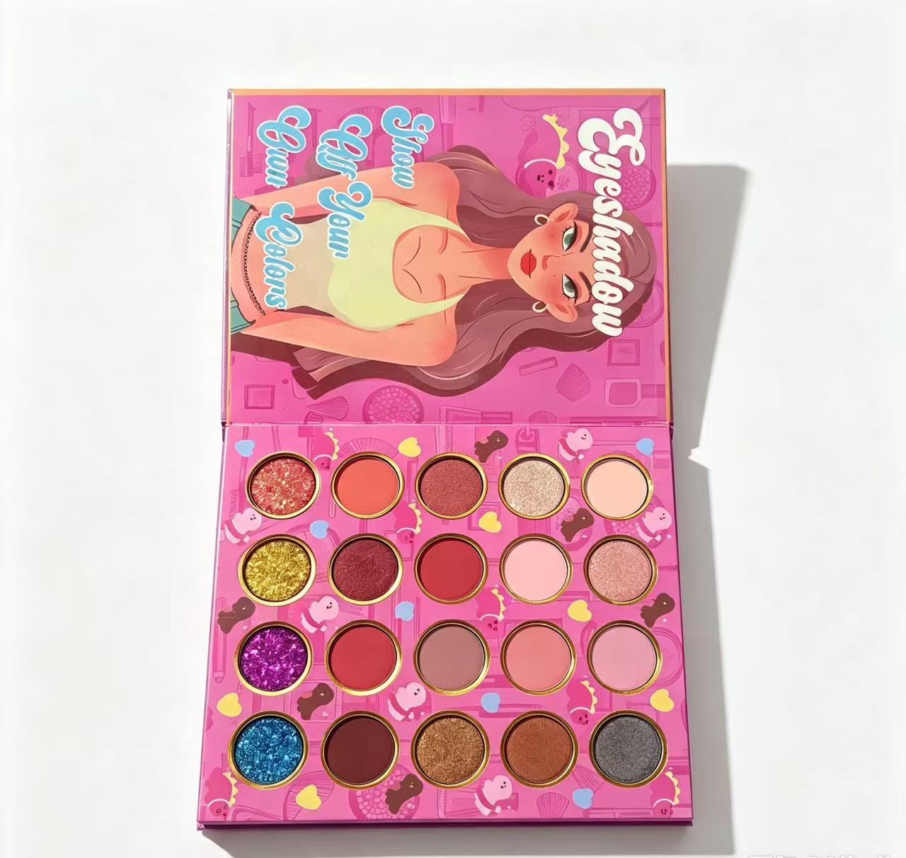 MifaSolar 4 in 1 Multi Makeup Palette | Eyeshadow, Blush & Contour Powder, Matte Shimmer Glitter Eye Makeup Palette