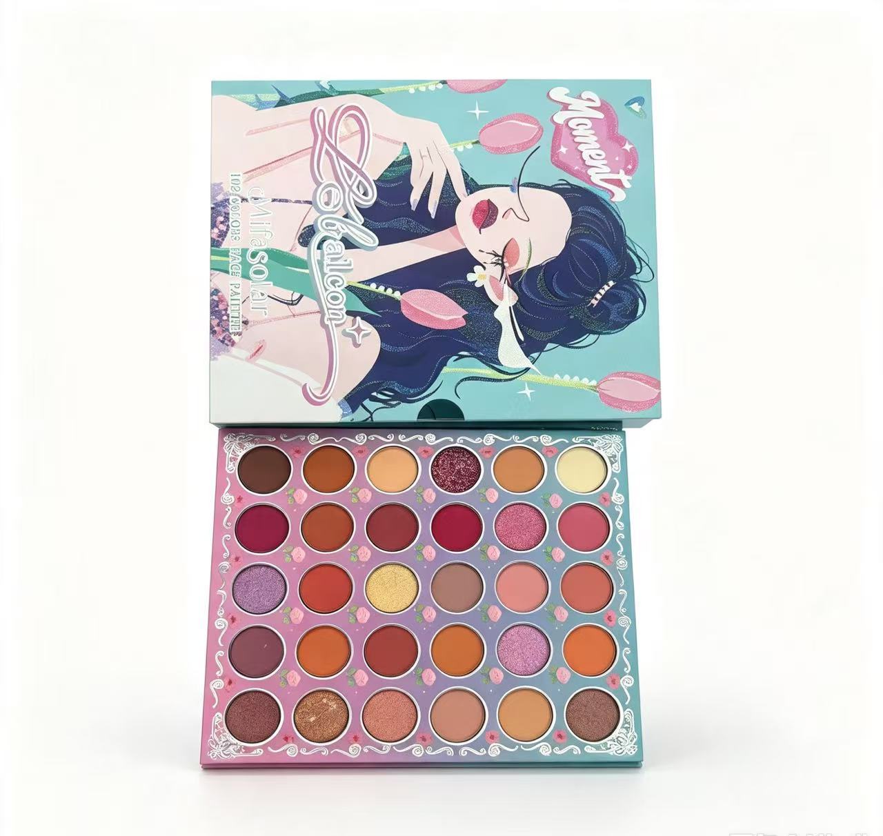 MifaSolar 102 Colors Multi Eyeshadow Palette Matte Shimmer Glitter High Pigmented Professional Makeup Set