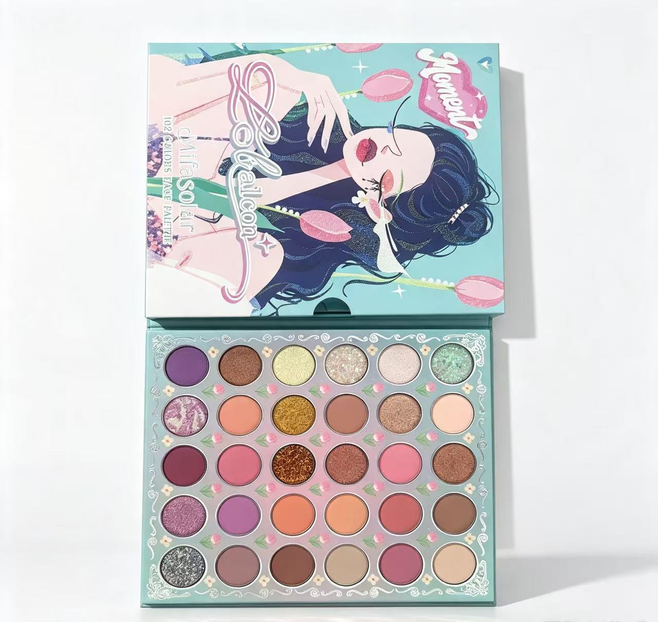 MifaSolar 102 Colors Multi Eyeshadow Palette Matte Shimmer Glitter High Pigmented Professional Makeup Set