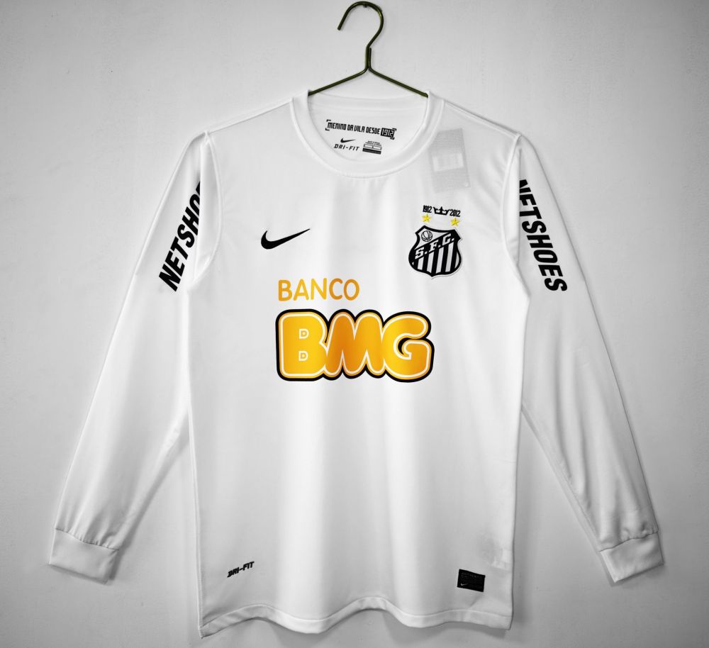 2012/2013 Santos Home Retro Long-Sleeved Football Jersey