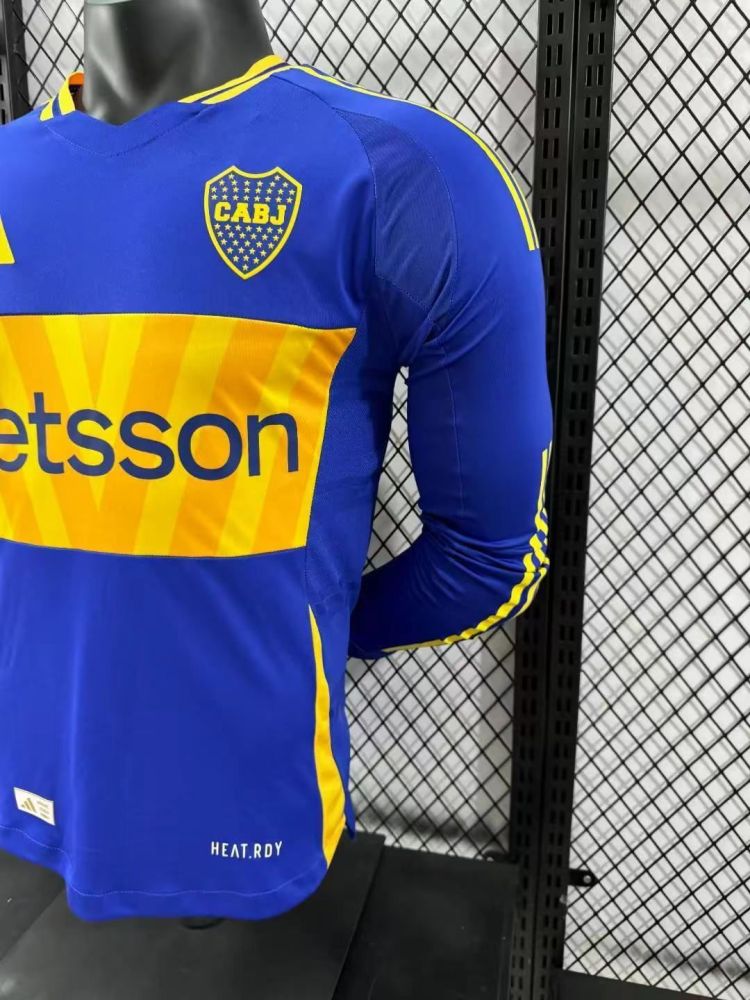 2024/2025 Boca Youth Home Ground Long Sleeves Football Jersey (Player Edition)