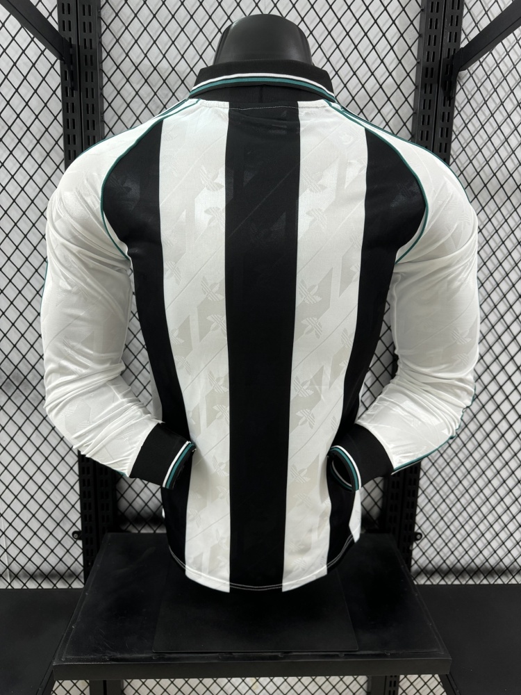 2024/2025 Newcastle United Retro Version Of Long-Sleeved Football Jerseys (Player Edition)