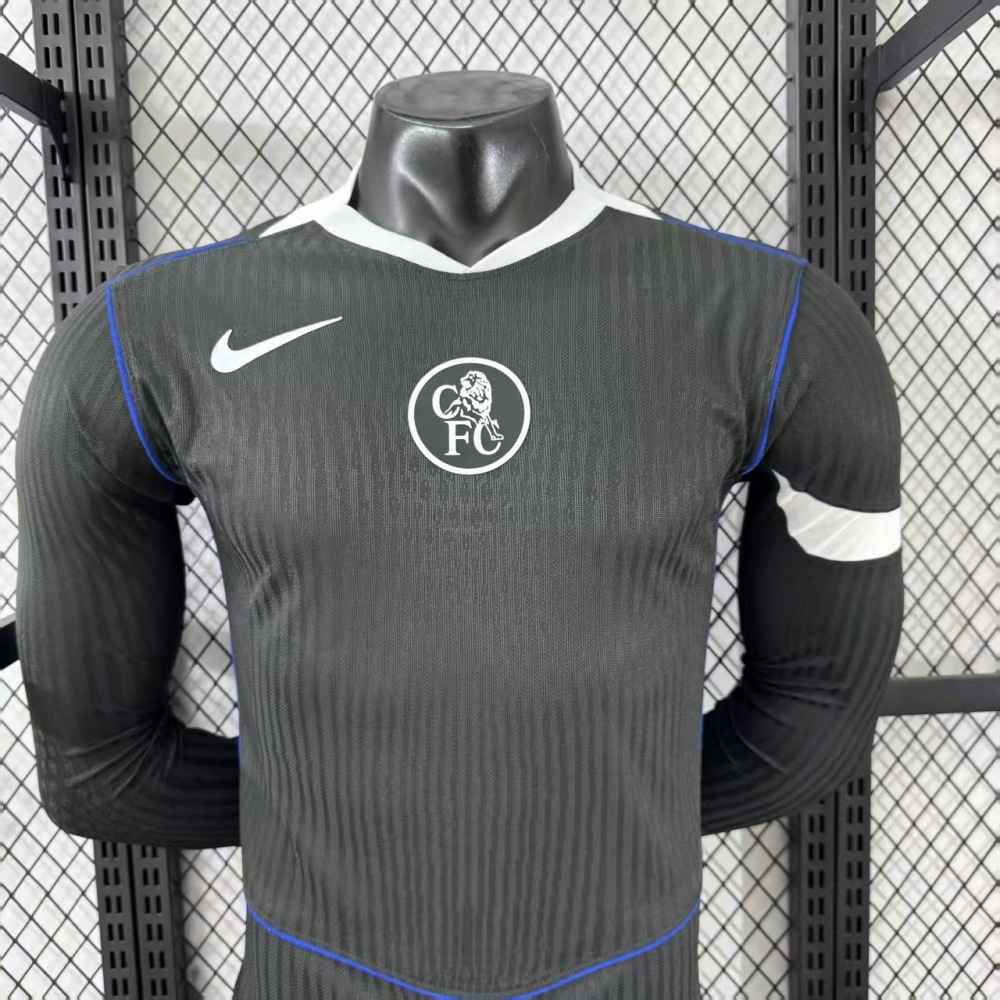 2025/2026 Chelsea Second Away Long Sleeves Football Jerseys (Player Edition)