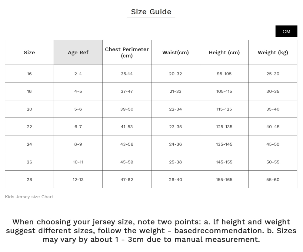 Jersey Blind Box （Kids Kit）