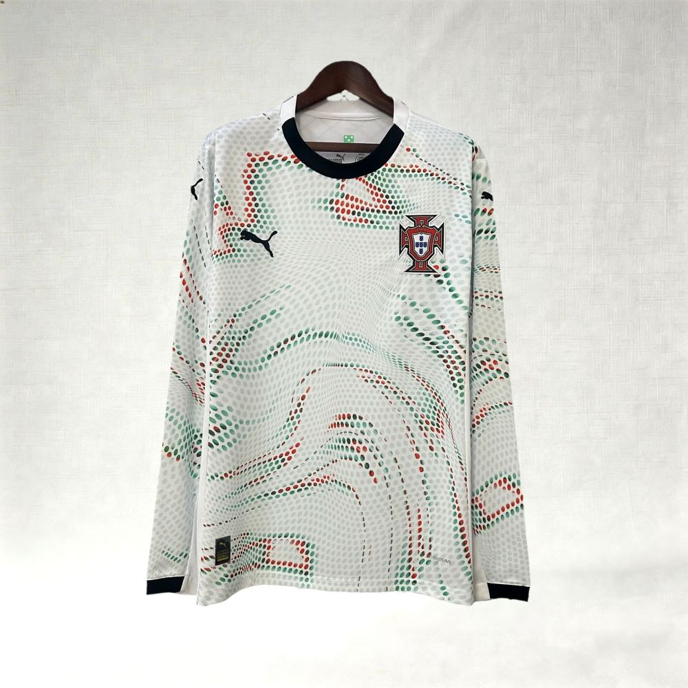2025 Portugal Away Long Sleeve Football Jersey(Fans)