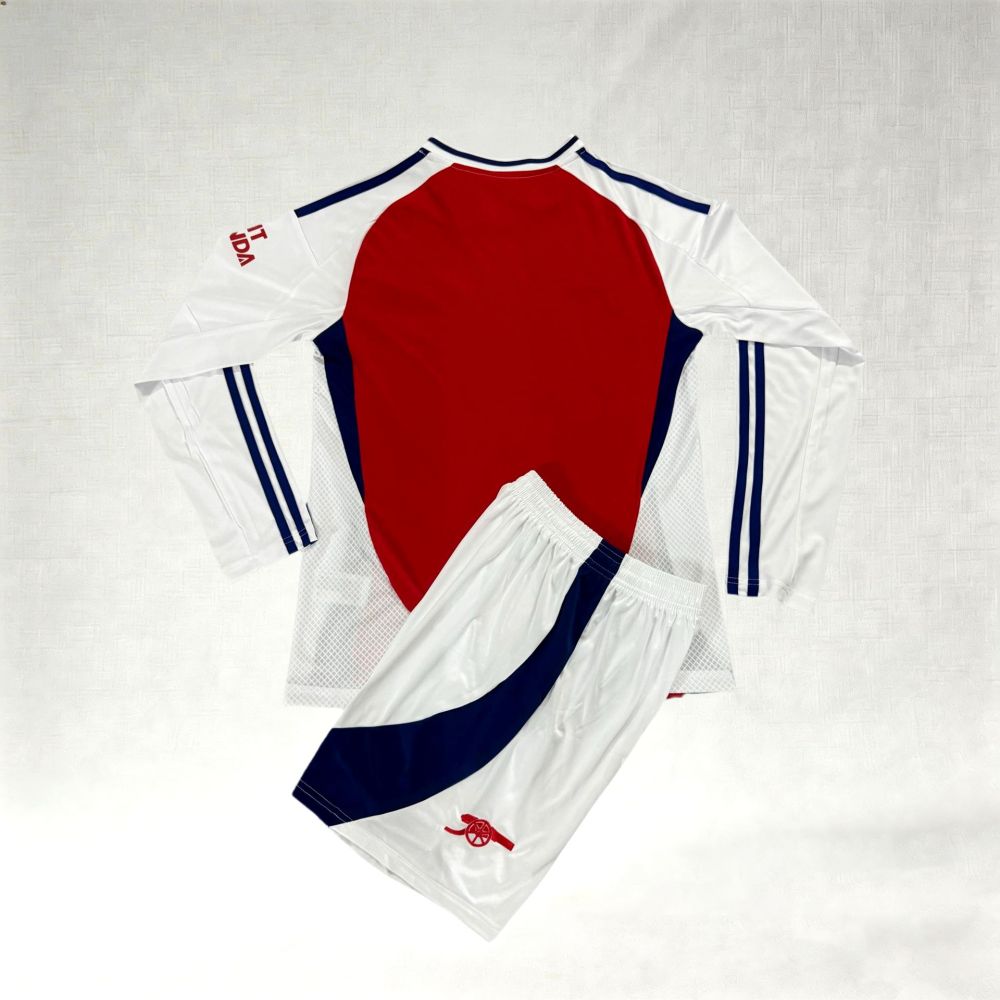 2024/2025 Arsenal Home Long Sleeve Football Jerseys (Kids Kit)