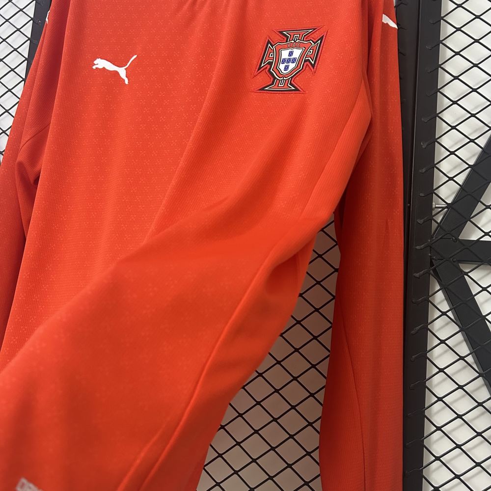 2025 Portugal Home Long Sleeve Football Jersey(Fans)