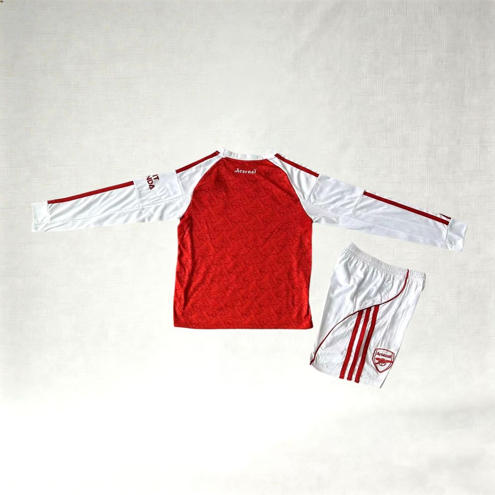 2025/2026 Arsenal Home Long Sleeve Football Jerseys (Kids Kit)