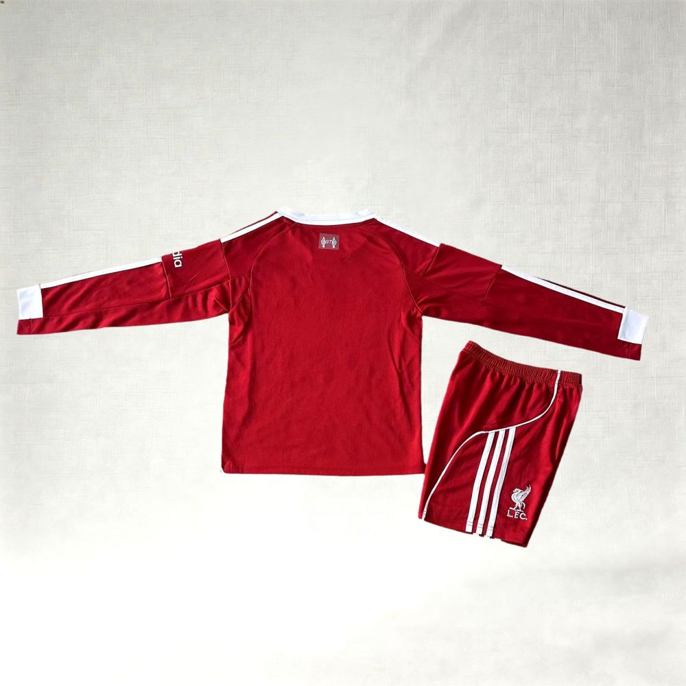 2025/2026 Liverpool Home Long Sleeve Football Jerseys (Kids Kit)