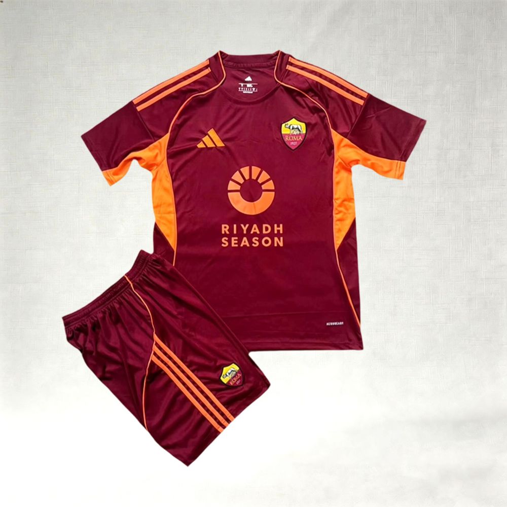 2025/2026 AS Roma Home Football Jerseys (Kids Kit)