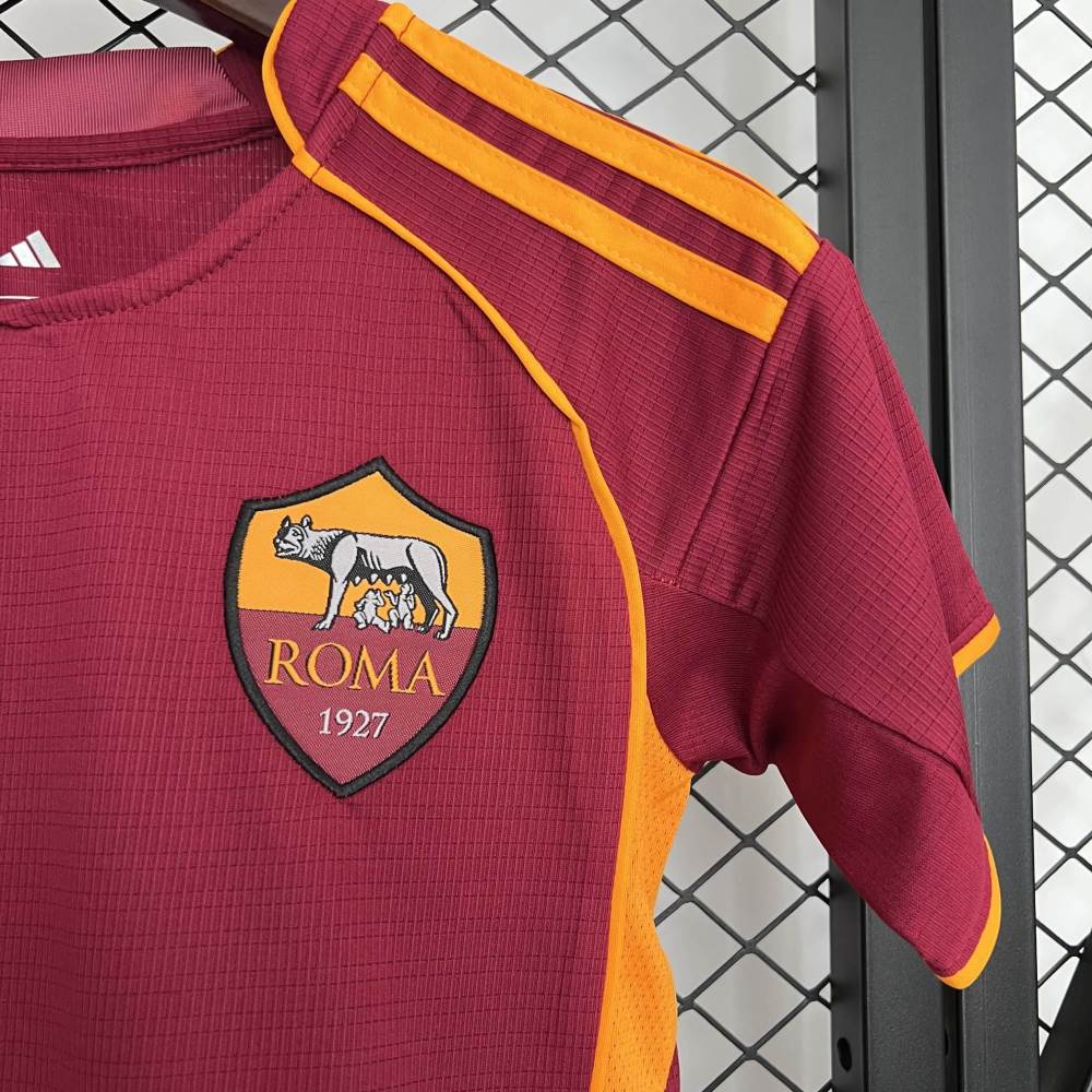 2025/2026 AS Roma Home Football Jerseys (Kids Kit)