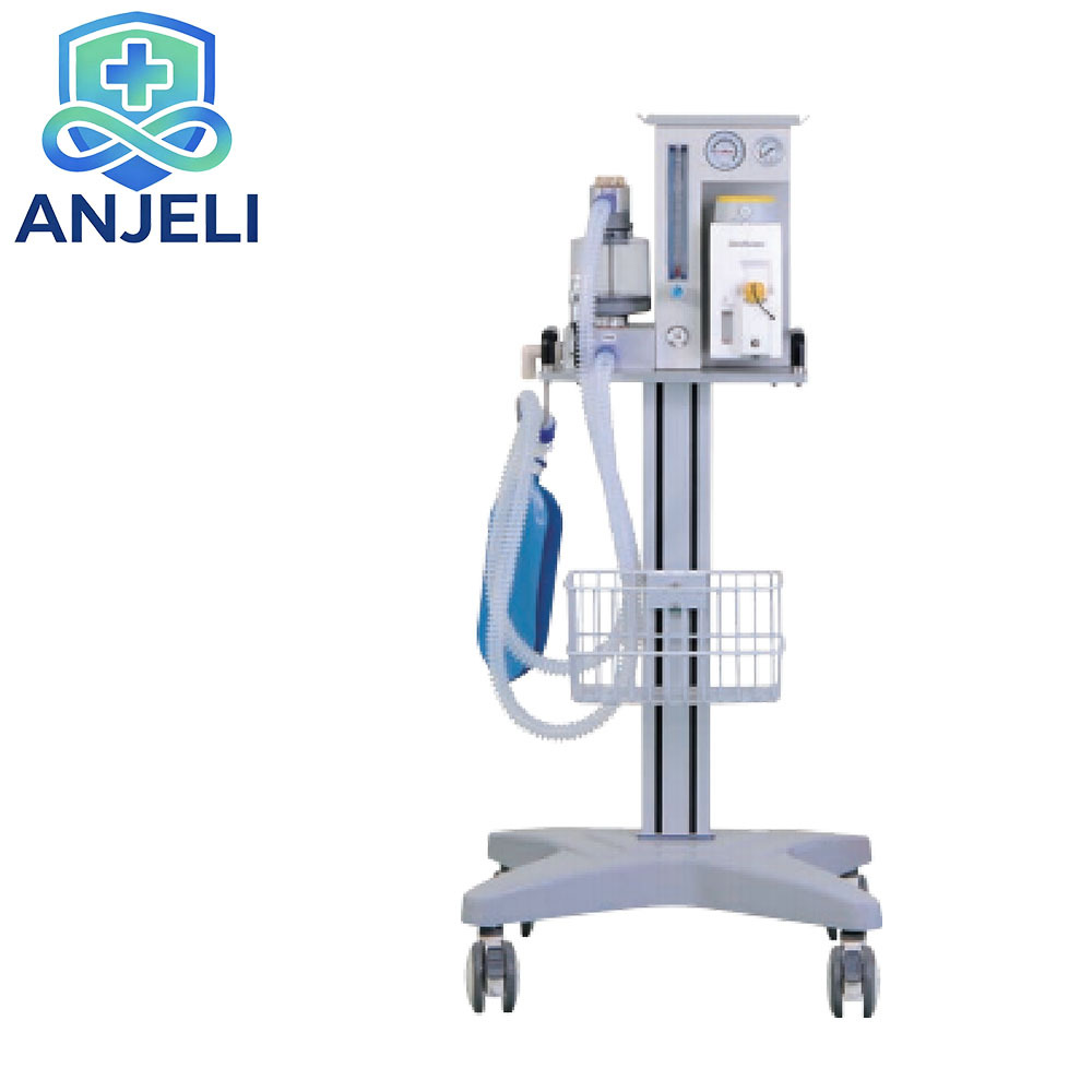 Veterinary Anesthesia System. Trolley-mounted veterinary anesthesia workstation