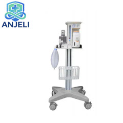 Veterinary Anesthesia System. Trolley-mounted veterinary anesthesia workstation