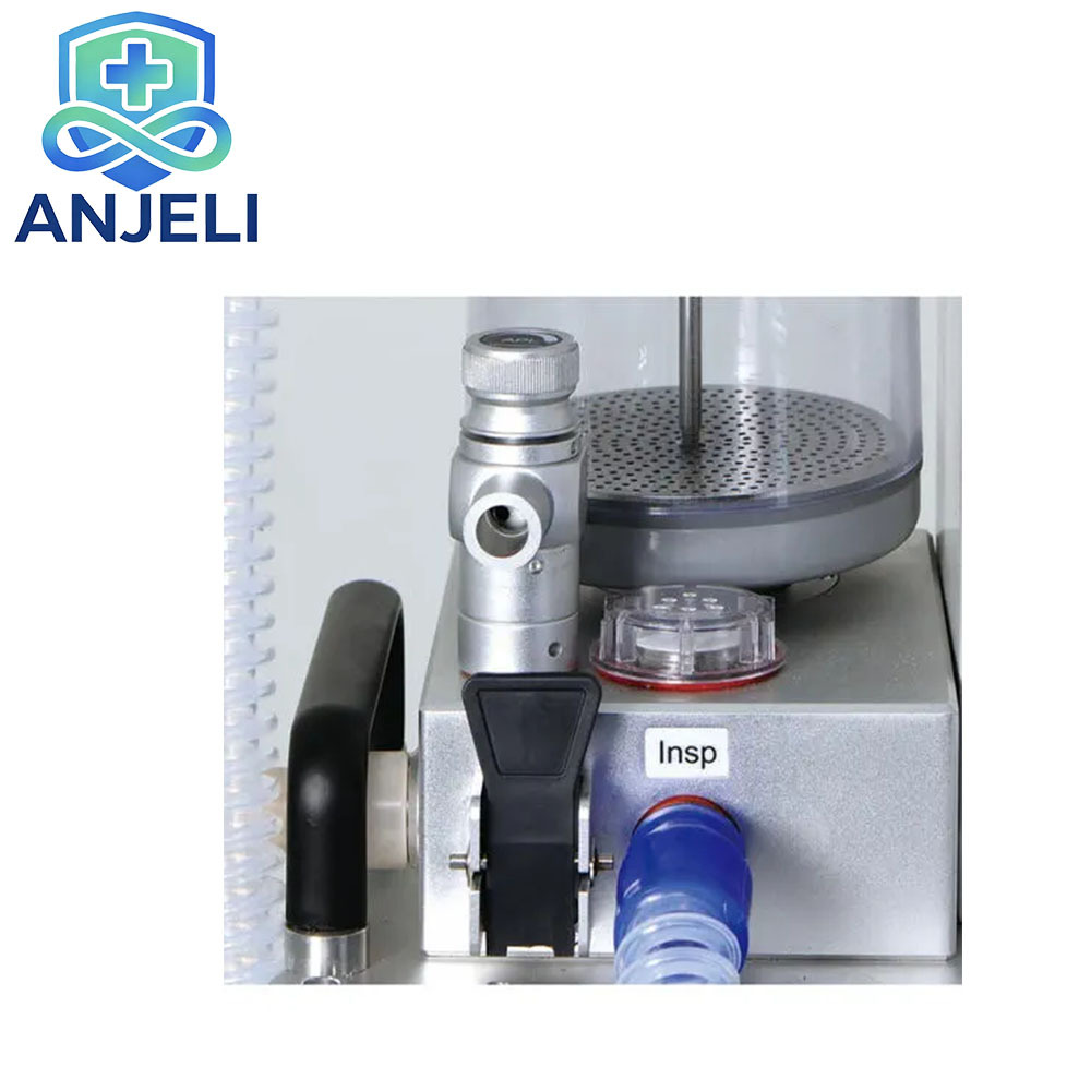 Veterinary Anesthesia System. Trolley-mounted veterinary anesthesia workstation