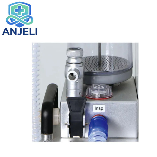 Veterinary Anesthesia System. Trolley-mounted veterinary anesthesia workstation