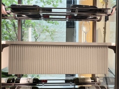 Column-supported Glass Wine Cabinet