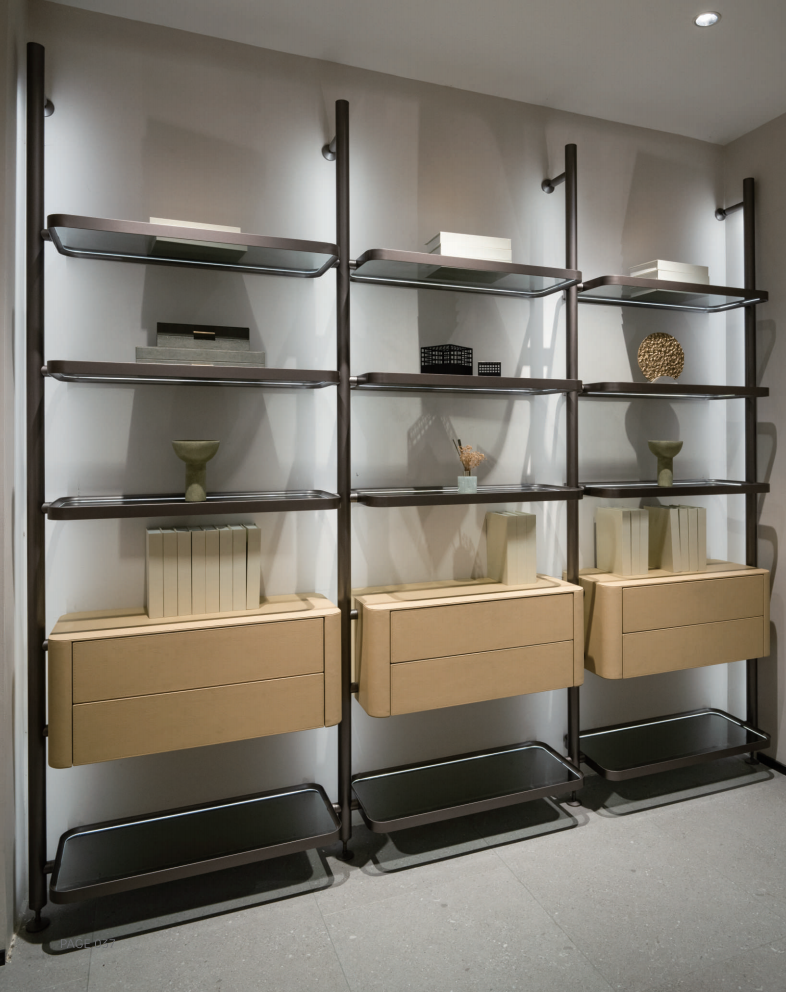 Column with shelves and drawers