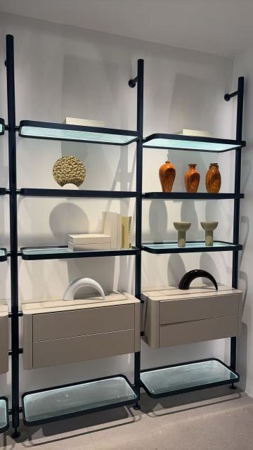 Column with shelves and drawers