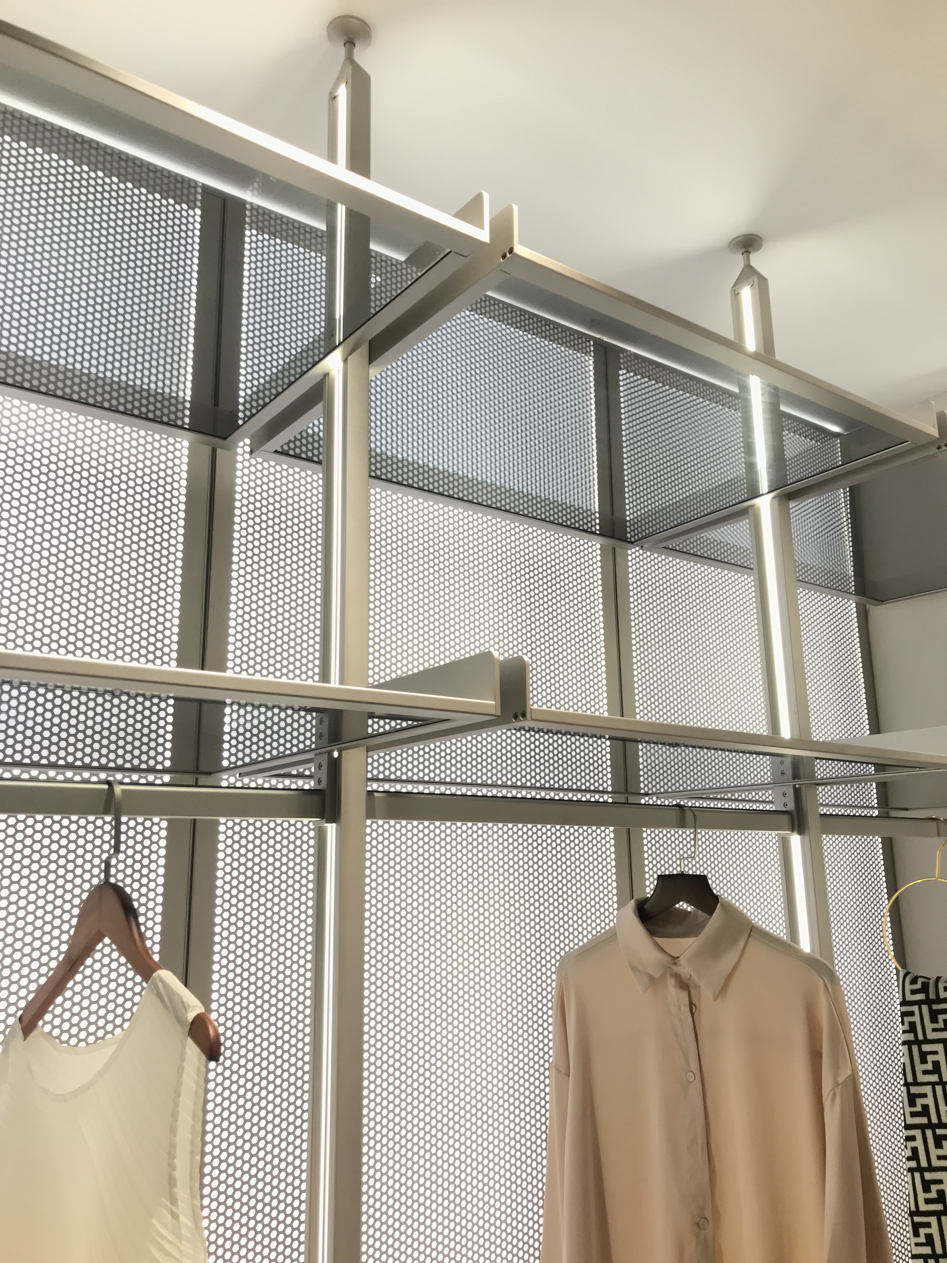 Square column closet