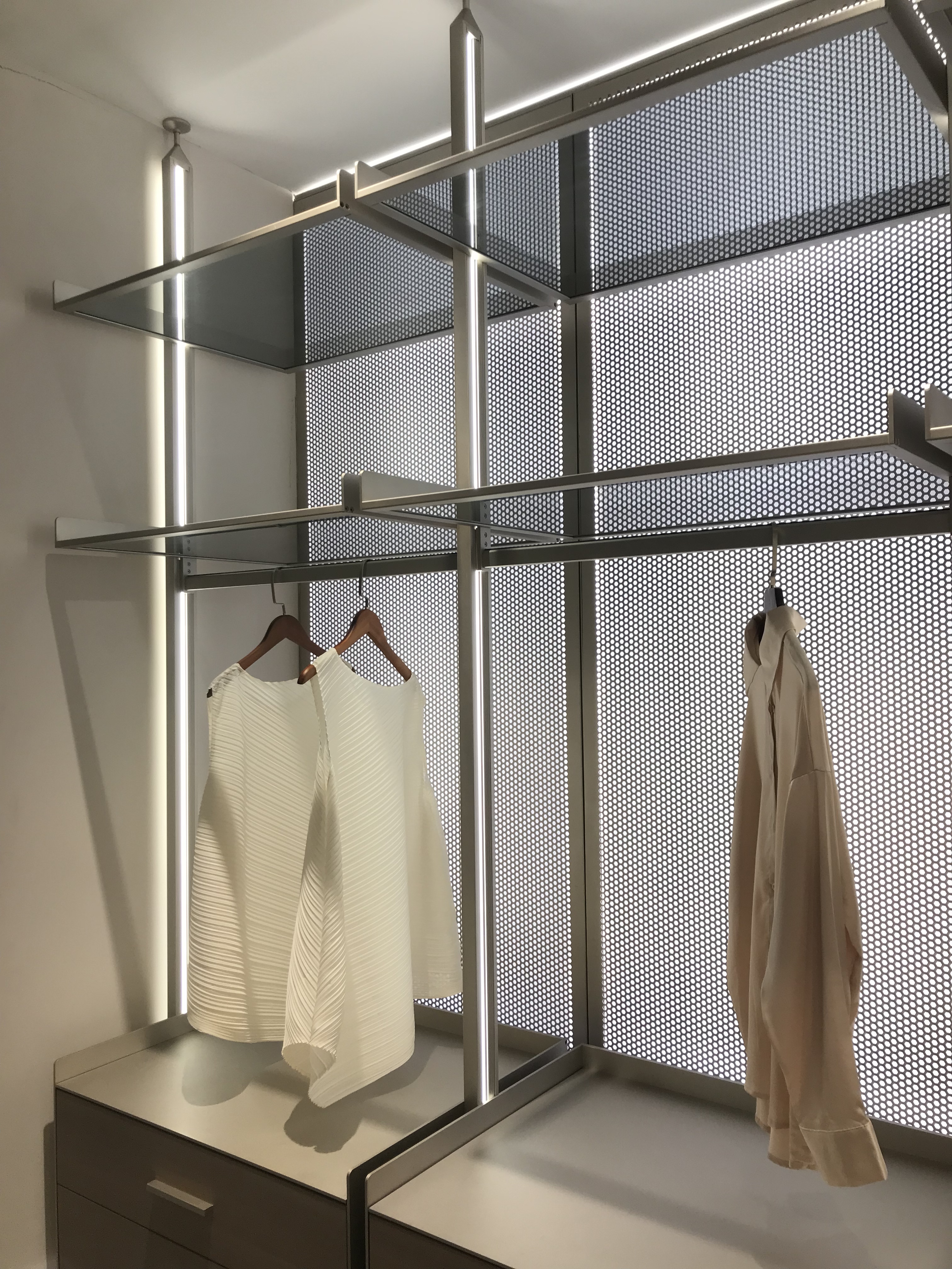 Square column closet