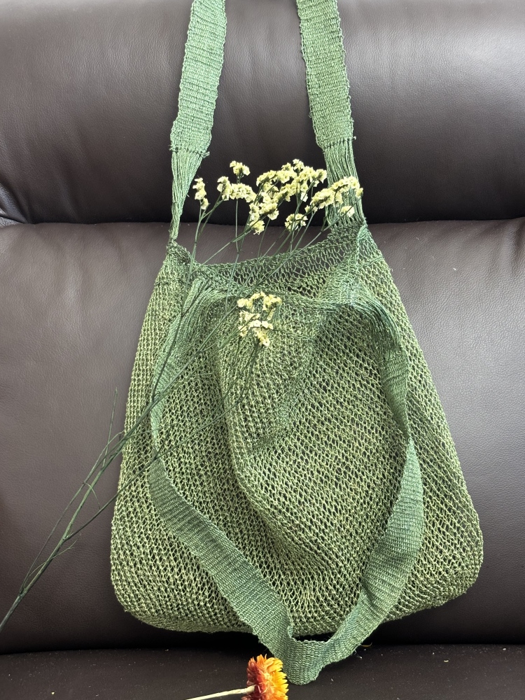 非洲进口手工编织蕉麻包