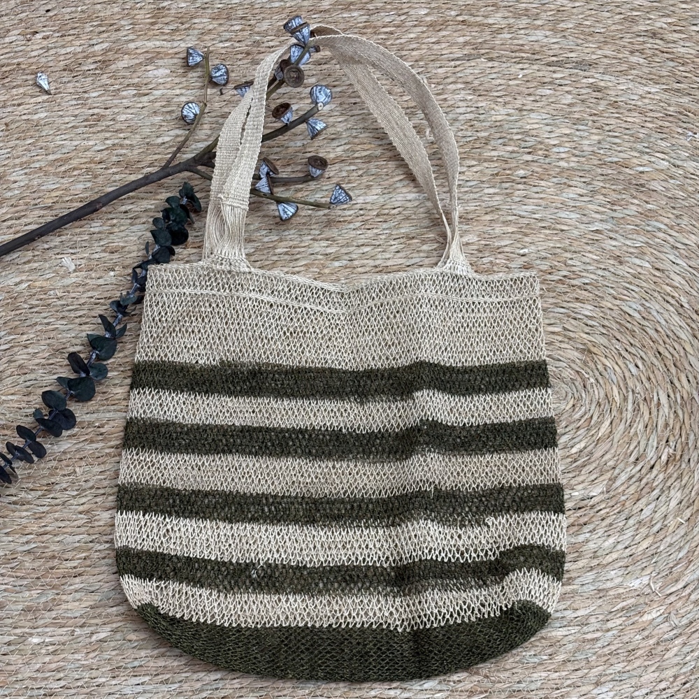 Laotian Plant-Dyed Kudzu Vine Shoulder Bag