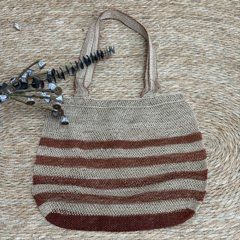 Laotian Plant-Dyed Kudzu Vine Shoulder Bag