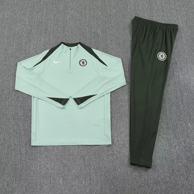 25-26 Chelsea Green Training Kits Long Football Track suits