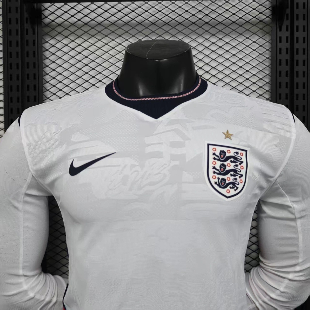 2026 England World Cup Home Long Sleeve Soccer jersey Player version