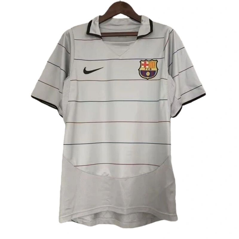 03-04 Barcelona Retro jersey Away Soccer Shirt