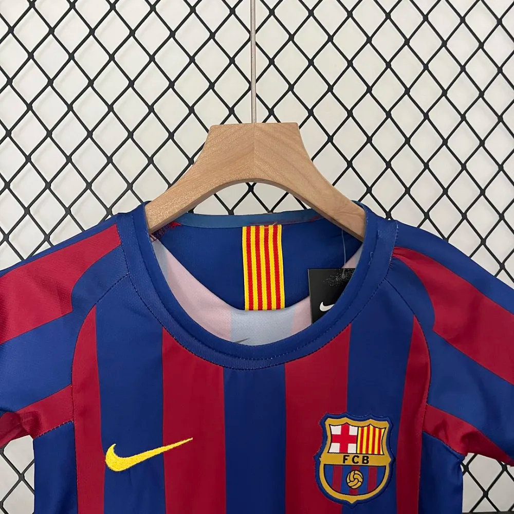 05-06 Barcelona Home Retro Kids Kits Football Jersey