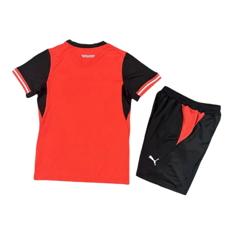Austria World Cup 2026 Home Kids Short Sleeve Kit & Jersey + Shorts Fan Version