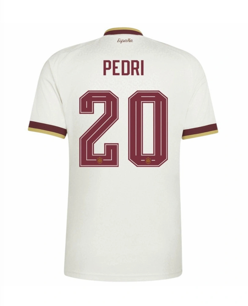 PEDRI #20 Spain Football Jersey Away Custom Shirt World Cup 2026