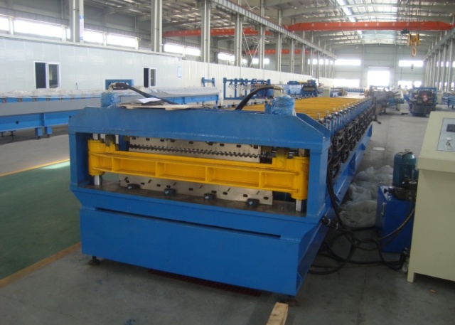 Dual Level Roll Forming Machine (floor deck+trapezoidal profile)