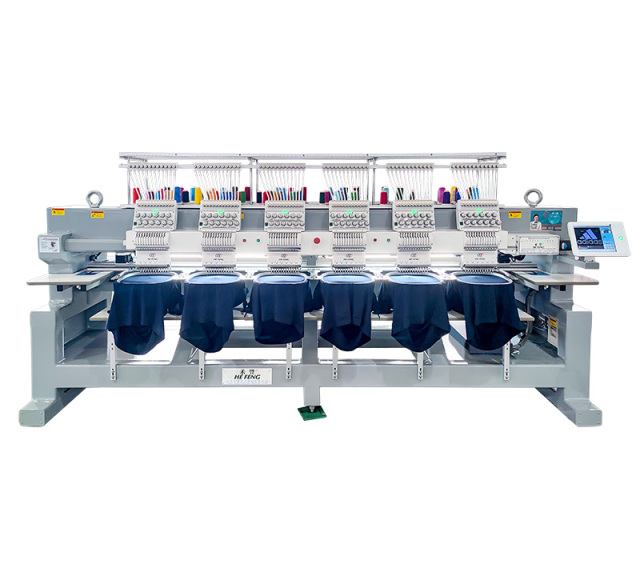 6 Heads Cap / T-shirt Embroidery Machine