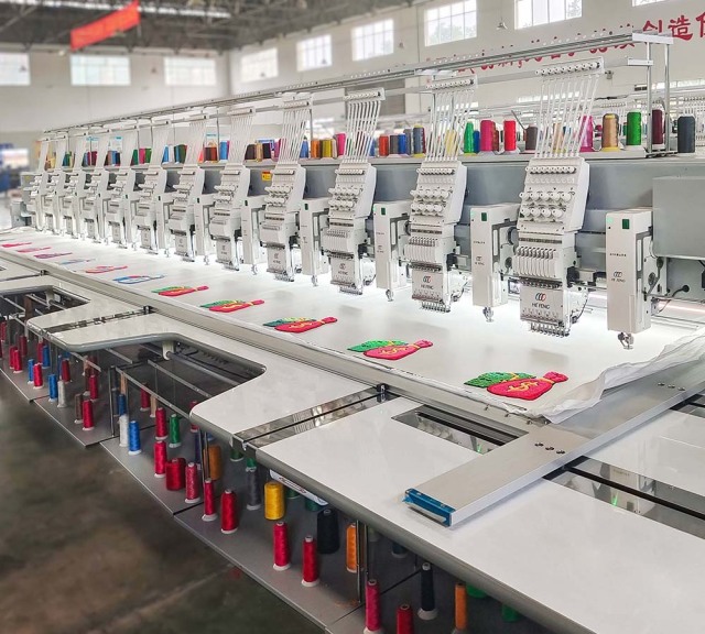 20 heads chenille embroidery machine