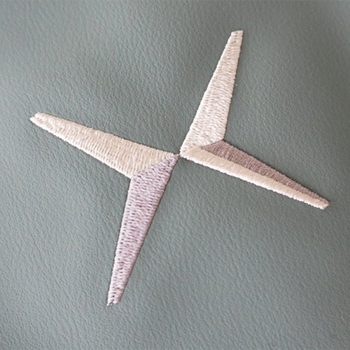 Leather bag embroidery