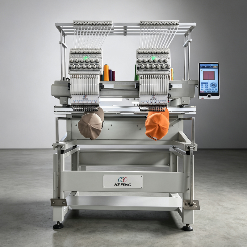 2 Heads Cap T-Shirt Embroidery Machine