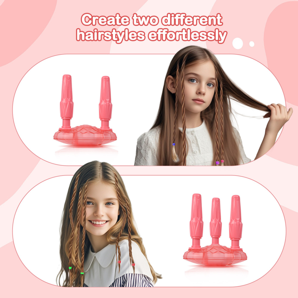 Hair Braiding Machine – DIY Hair Salon Toys for Girls with Braider, Beads & Accessories, Kids Hair Styling Tool Toy Set for Girls 3 4 5-12 Years Old