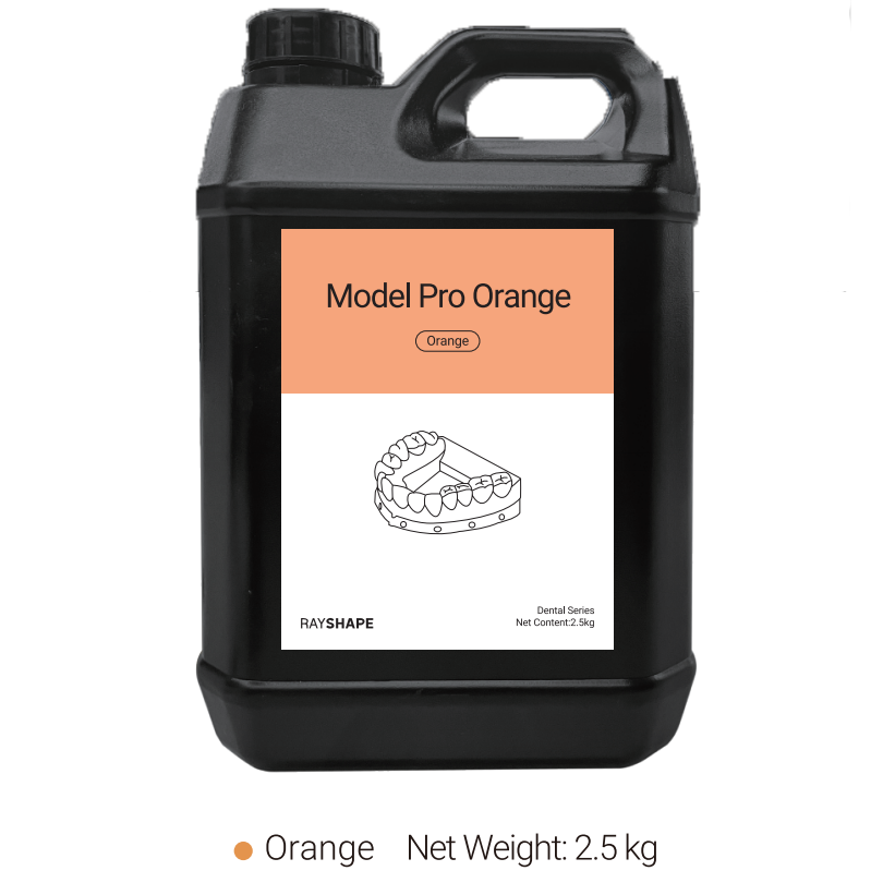 High Speed Model Pro Orange Resin Durable 3D Printing Material for Dental Models & Dies Wear-Resistant
