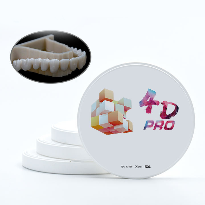 4D Plus Multilayer Zirconia Block for Dental CAD/CAM, High Translucency & Strength Gradient Disc for Crowns and Bridges