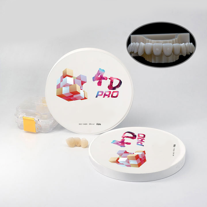 4D Plus Multilayer Zirconia Block for Dental CAD/CAM, High Translucency & Strength Gradient Disc for Crowns and Bridges
