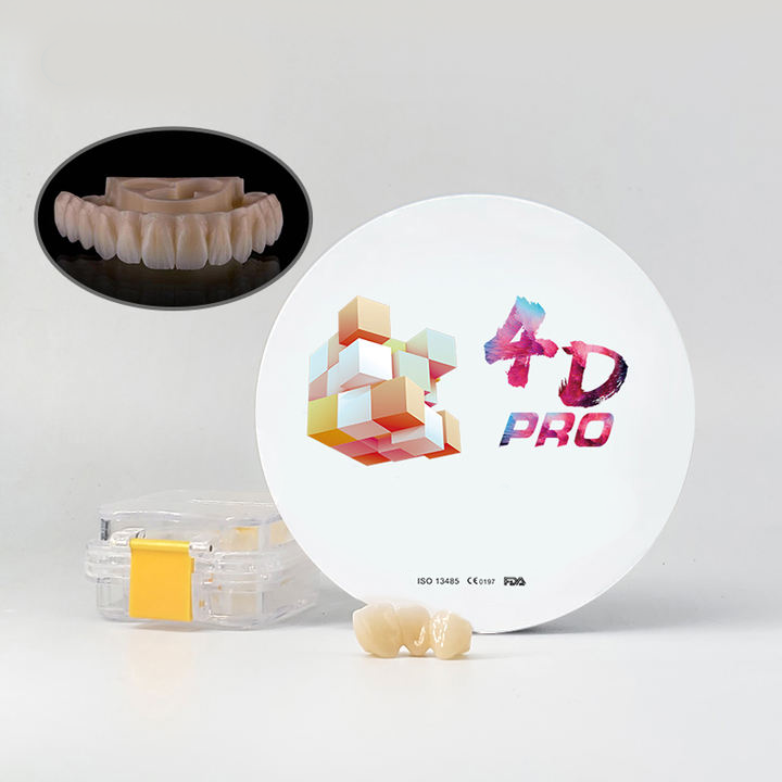 4D Plus Multilayer Zirconia Block for Dental CAD/CAM, High Translucency & Strength Gradient Disc for Crowns and Bridges