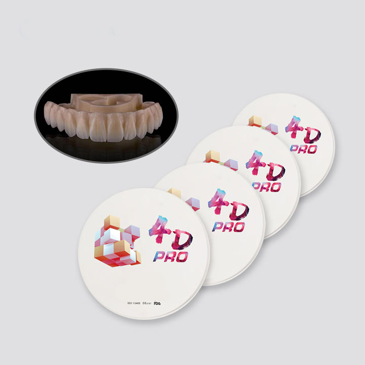 4D Plus Multilayer Zirconia Block for Dental CAD/CAM, High Translucency & Strength Gradient Disc for Crowns and Bridges