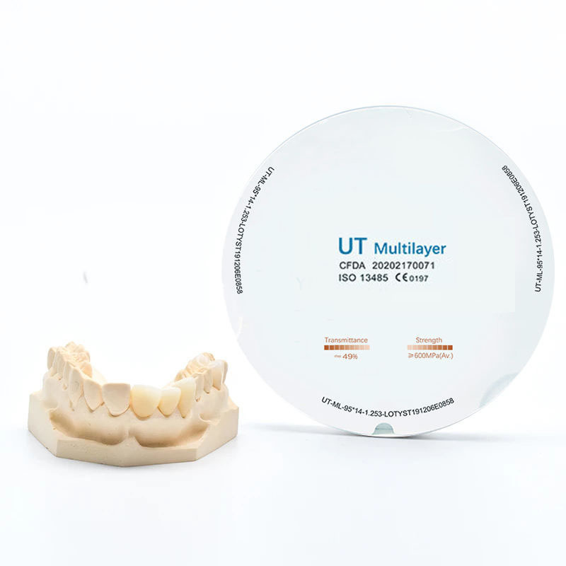 High-Translucency Multilayer Zirconia Block for Anterior Crowns, Bridges & Veneers – Pre-Shaded, No Post-Dyeing Needed
