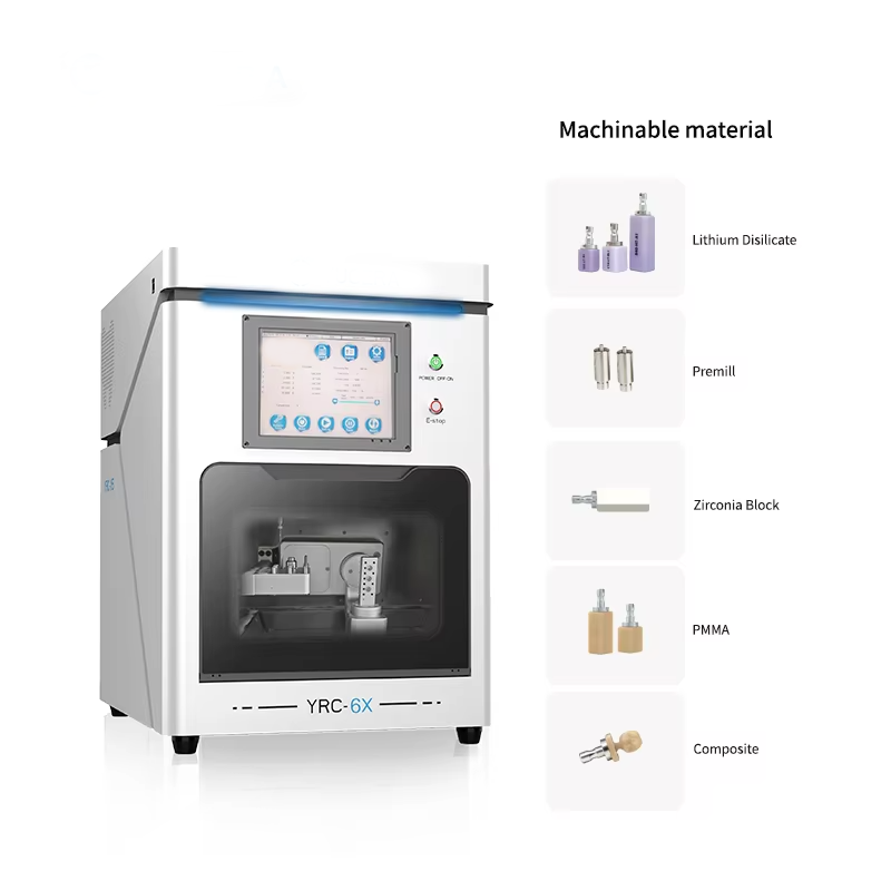 High-Precision 5-Axis Wet Dental Milling Machine for Crowns, Bridges & Implants – Multi-Material Compatible, Compact Design
