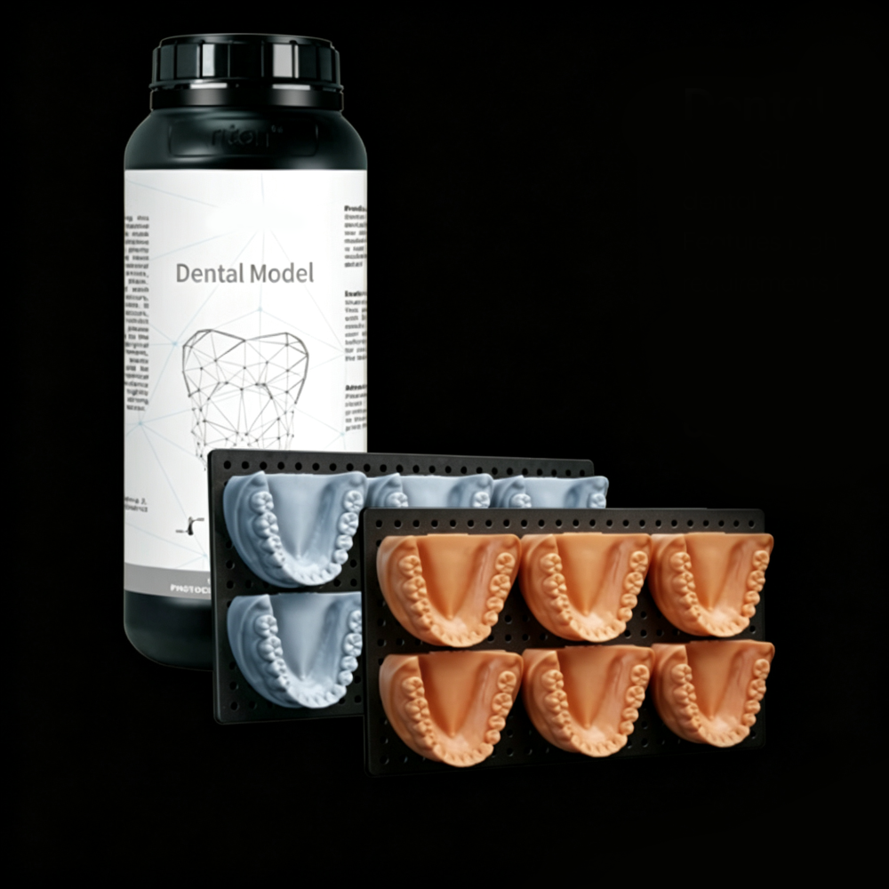 Dental Model Photopolymer Resin High-Temp Resistance Fast Molding Yellow Gray 3D Printing Material for Ortho Models